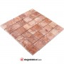 5x5cm Tezgah Arası Pembe Traverten Doğal Taş Mozaik- DT1570